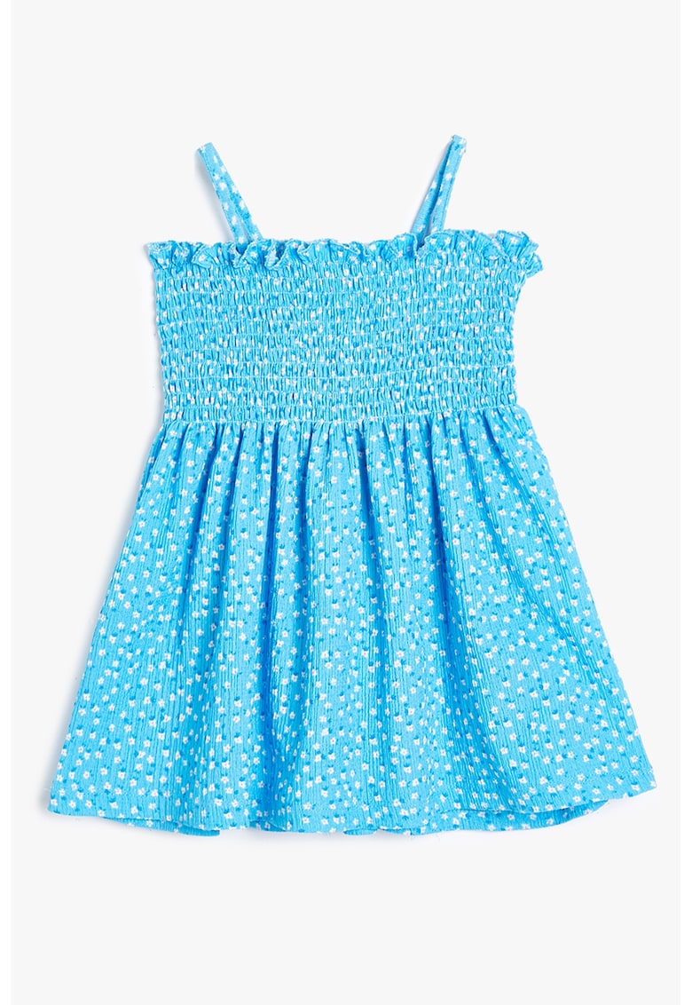 Rochie evazata cu insertie elastica striata