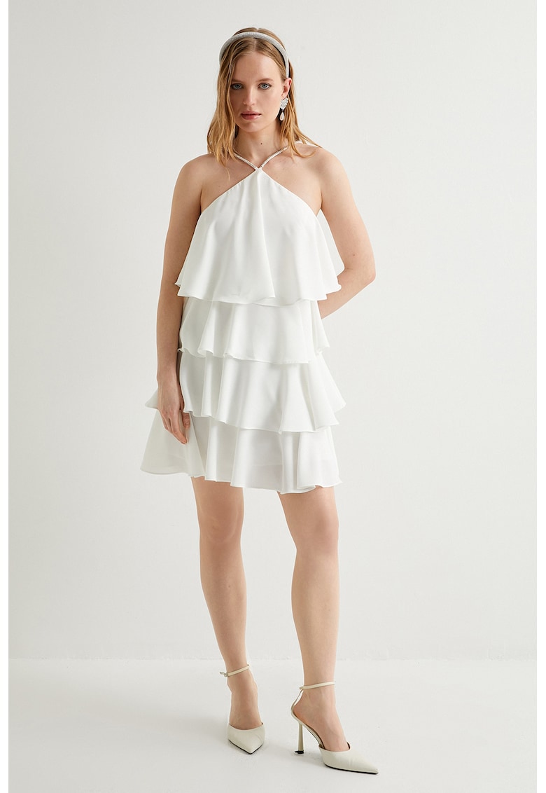 Rochie mini cu design stratificat