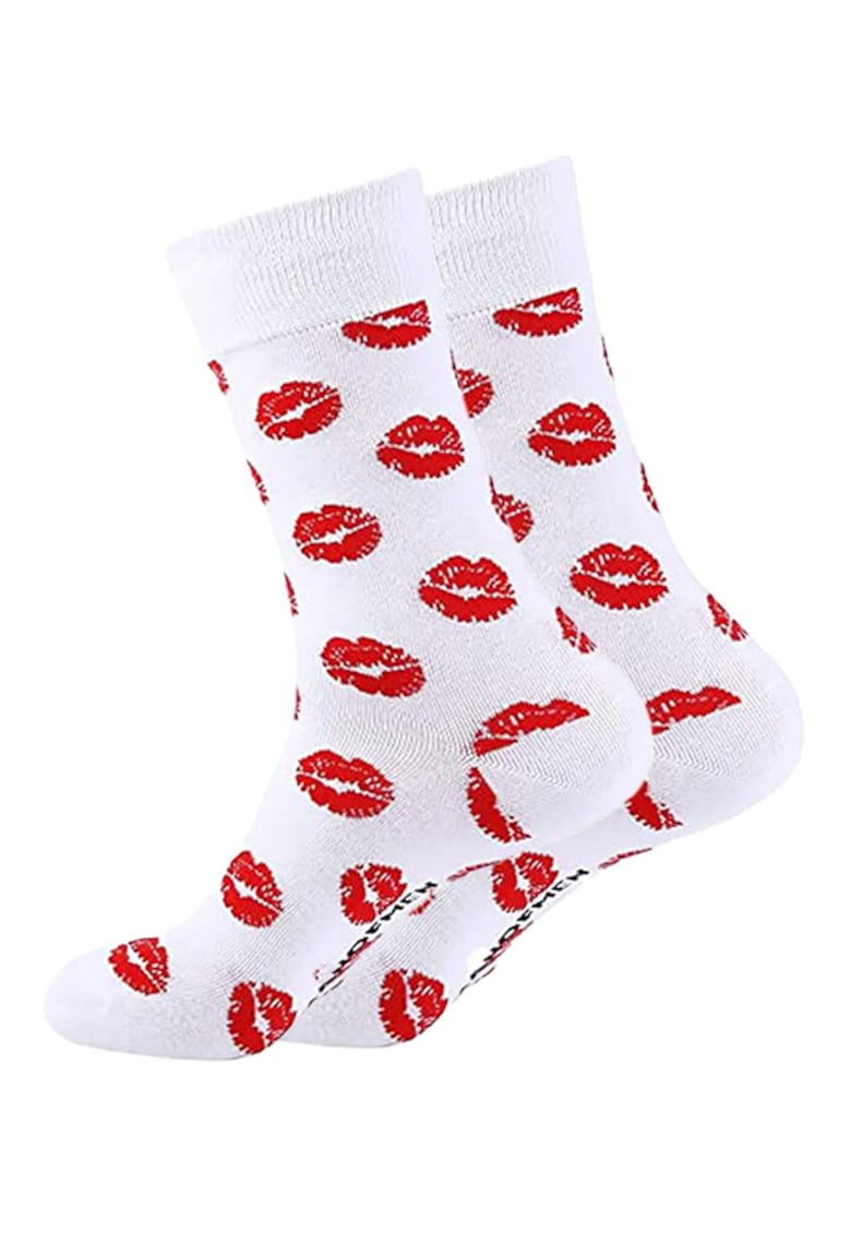 Soseste cute - model peste glezna - cu imprimeu grafic - tematica love socks - unisex - EFAYN