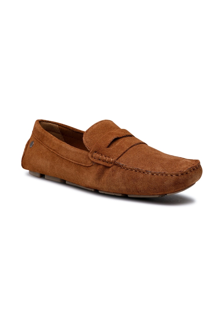 Mocasini barbati - 473551 - Piele intoarsa - Maro