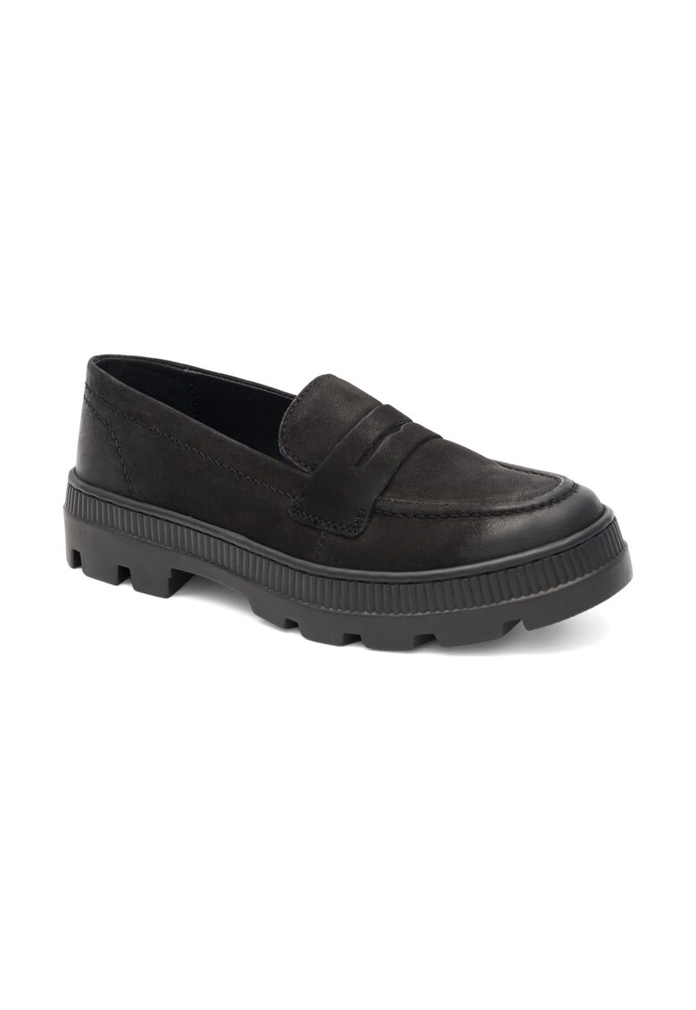 Mocasini dama - 304753 - Piele nabuc - Negru