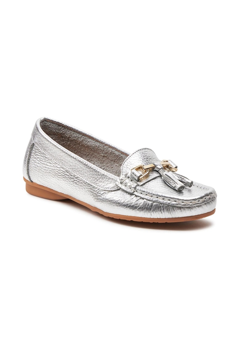 Mocasini dama - 700140 - Piele naturala - Argintiu