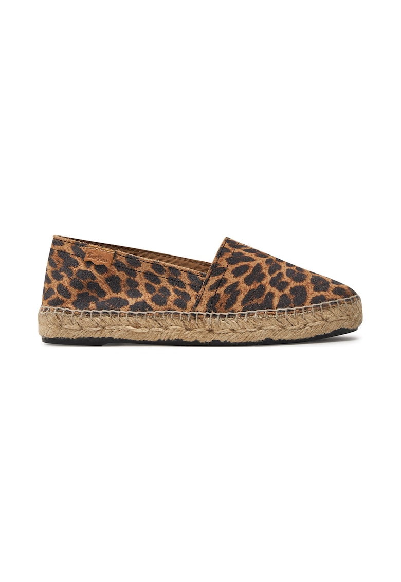 Espadrile dama - 681906 - Piele intoarsa - Maro