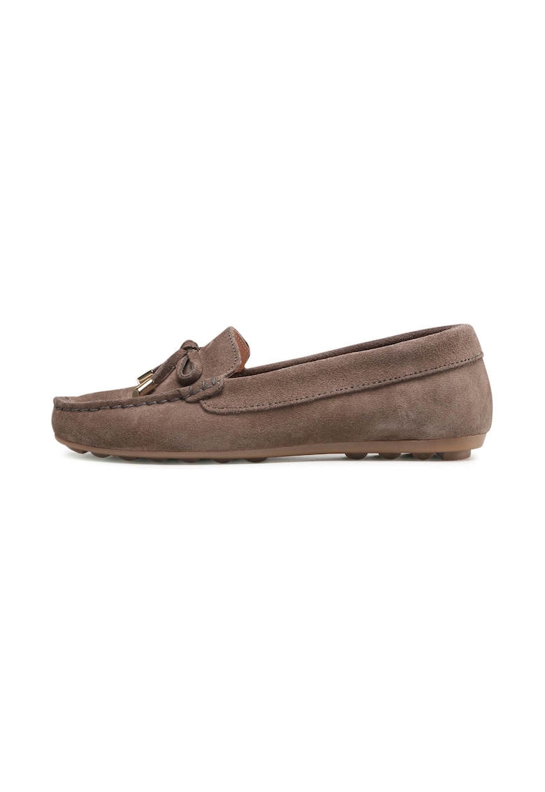 Mocasini dama - 316832 - Piele intoarsa - Maro