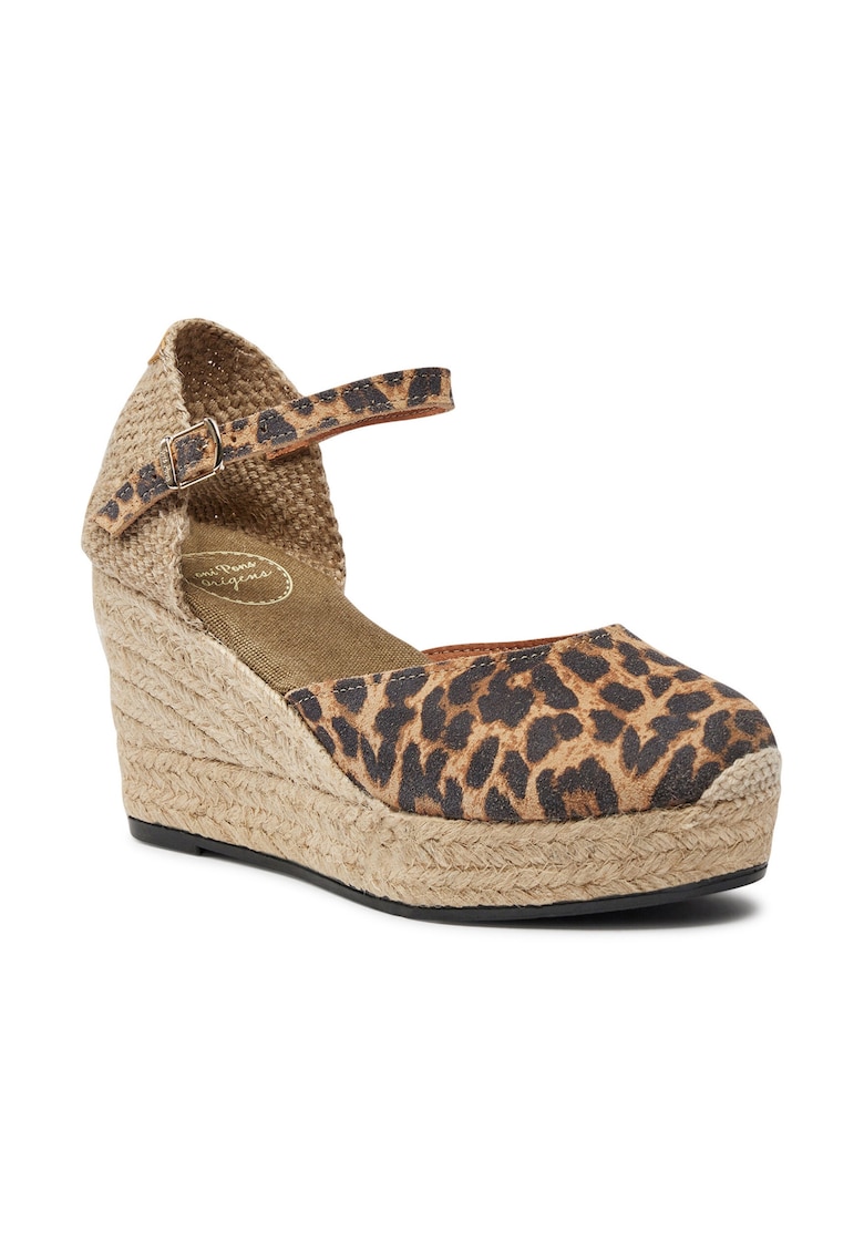 Espadrile dama - 681203 - Piele intoarsa - Maro