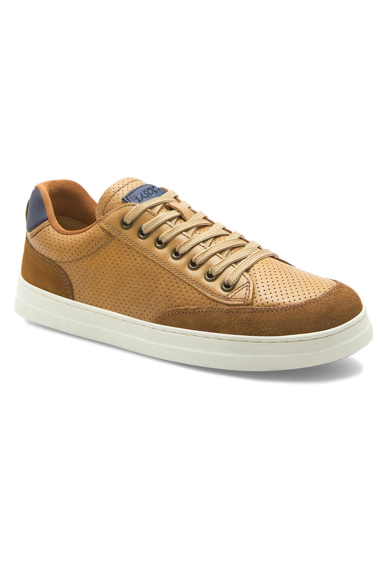 Pantofi sport barbati - 326656 - Piele naturala - Maro
