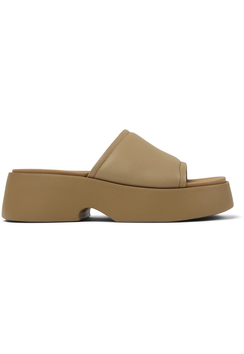 Papuci demi-wedge de piele 27221 Tasha