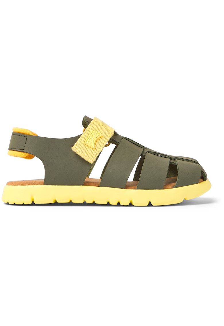 Sandale fisherman cu velcro Oruga 27423 - Verde inchis/Verde masliniu