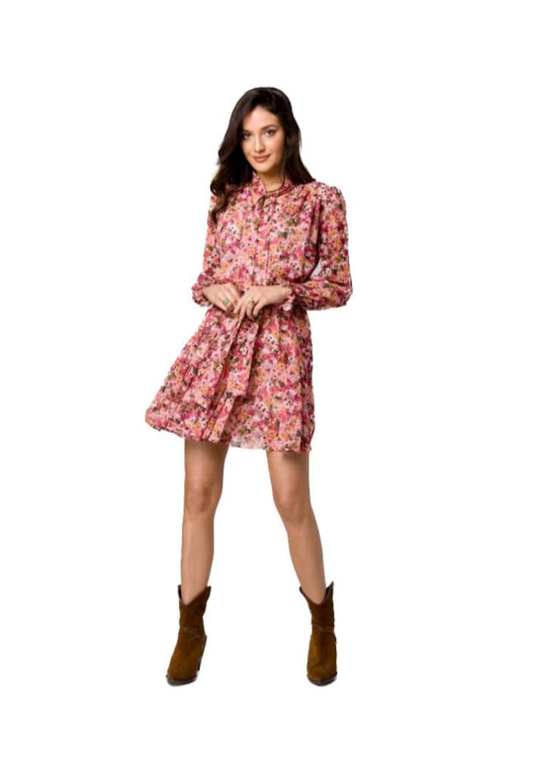 Rochie florala de dama - Samiet - roz deschis -