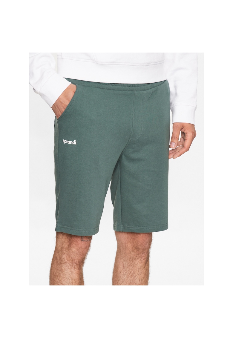 Pantaloni scurti sport barbati - 302191826 - Verde - Bumbac