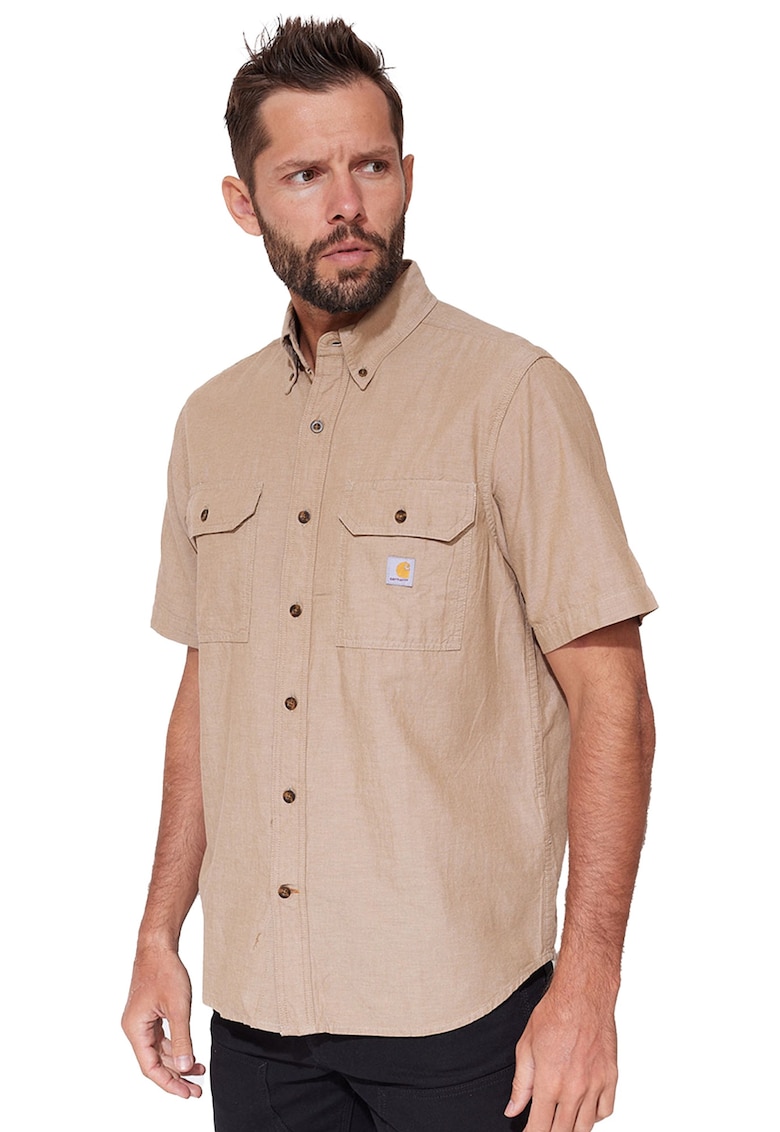Camasa barbateasca Bumbac - Bej - Bej