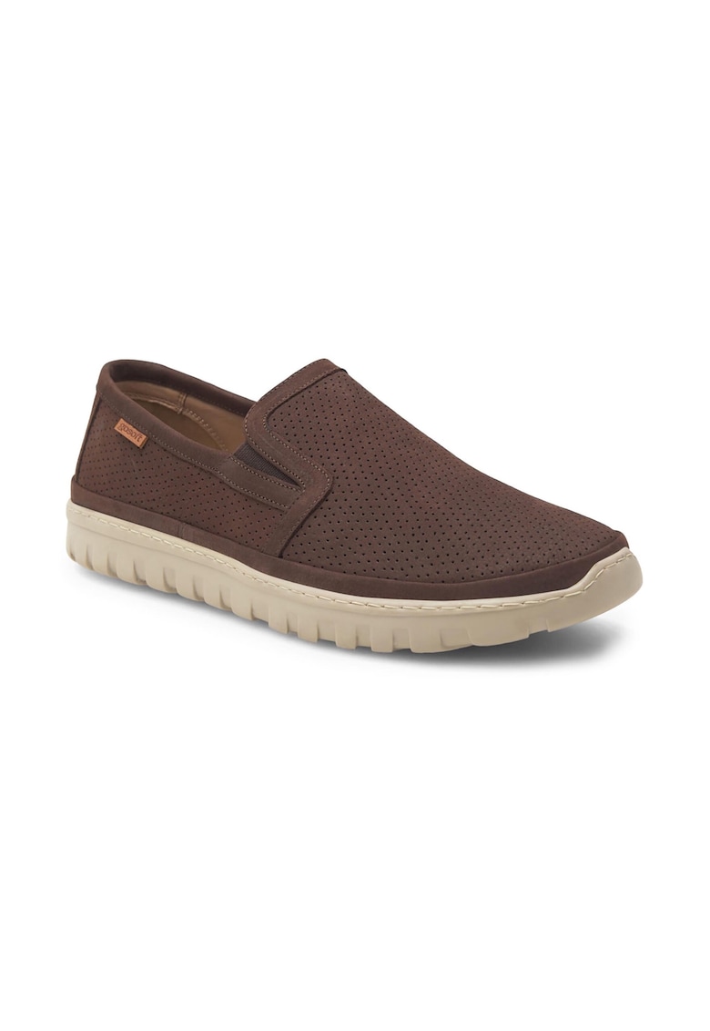 Pantofi barbati - 470564 - Piele nabuc - Maro