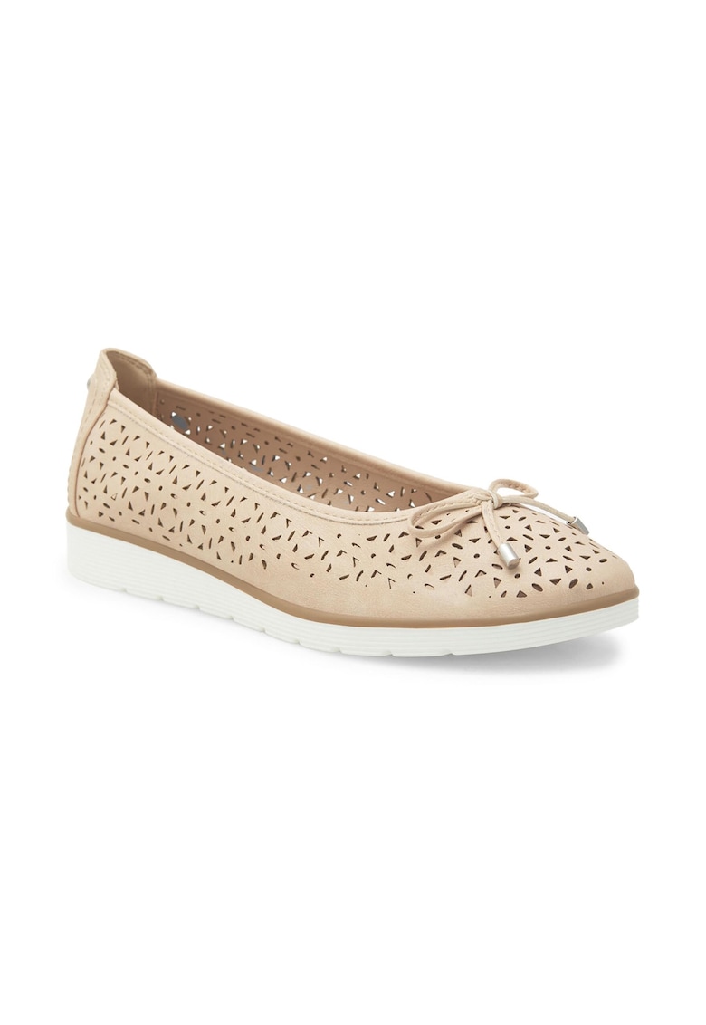 Pantofi dama - 306801 - Piele ecologica - Bej