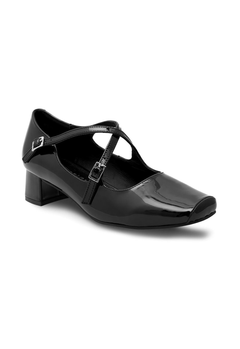 Pantofi dama - 325772 - Piele lacuita - Negru