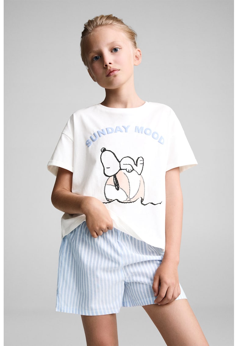 Pijama scurta cu model cu Snoopy Sunday