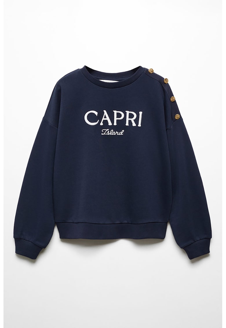 Bluza de trening cu broderie text Capri