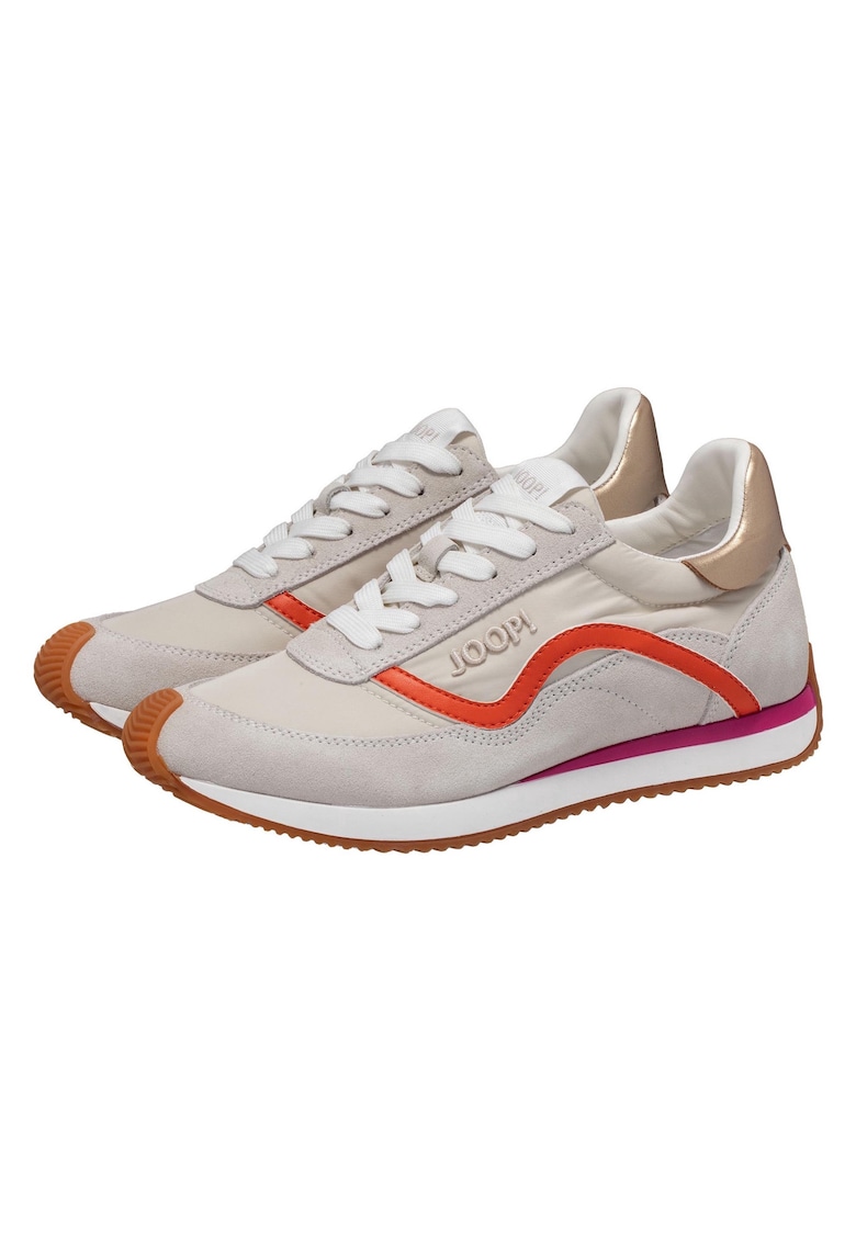 Joop Pantofi sport de piele intoarsa cu garnituri textile 26673 - Portocaliu/Bej