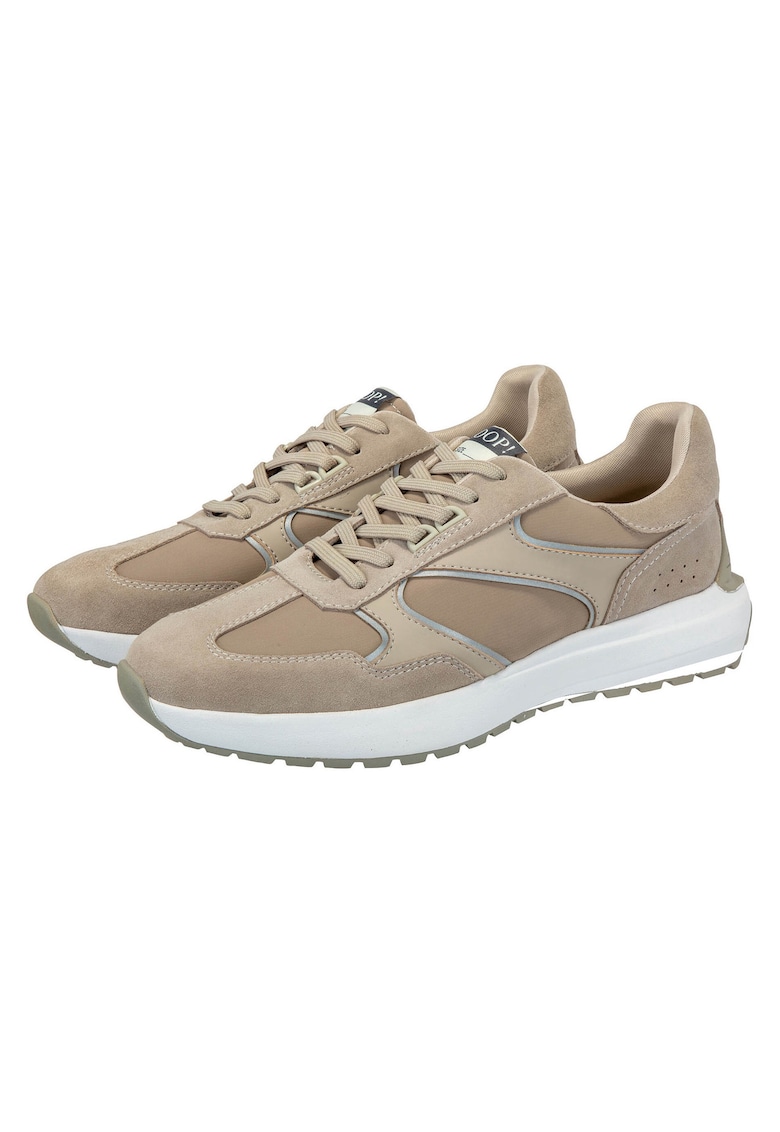 Joop Pantofi sport cu garnituri de piele intoarsa Misto Helos - Bej