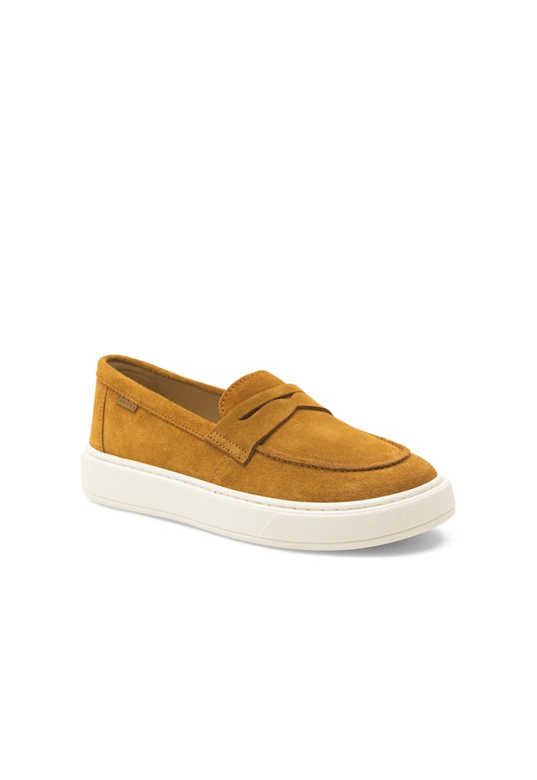 Mocasini copii - 401216 - Piele intoarsa - Maro
