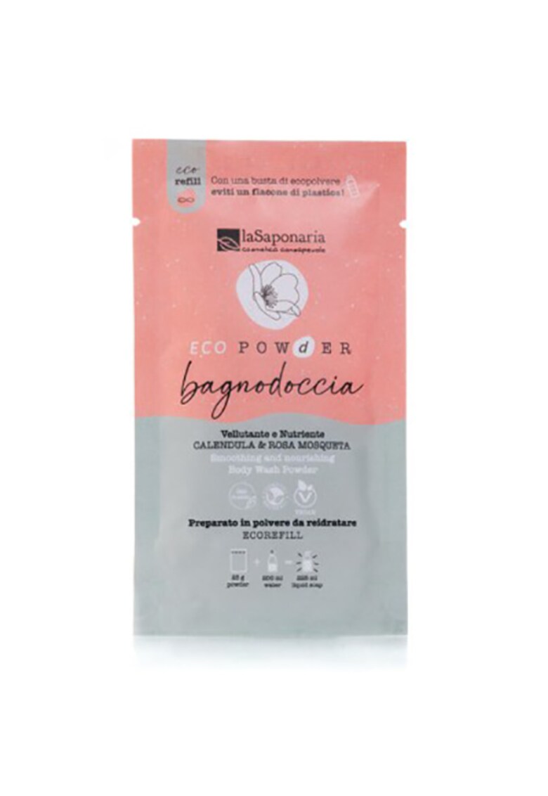 Gel de dus pudra calmant si hranitor La Saponaria - 25 gr