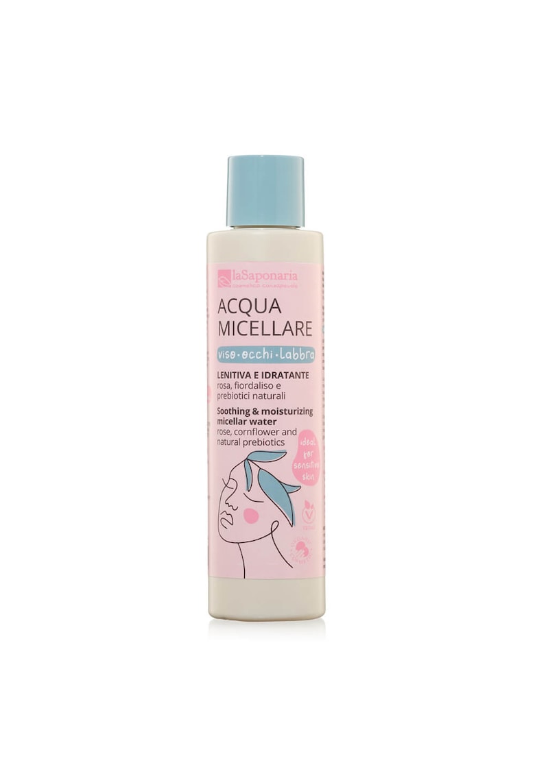 Apa micelara cu trandafir - floare de colt si prebiotice La Saponaria - 200 ml