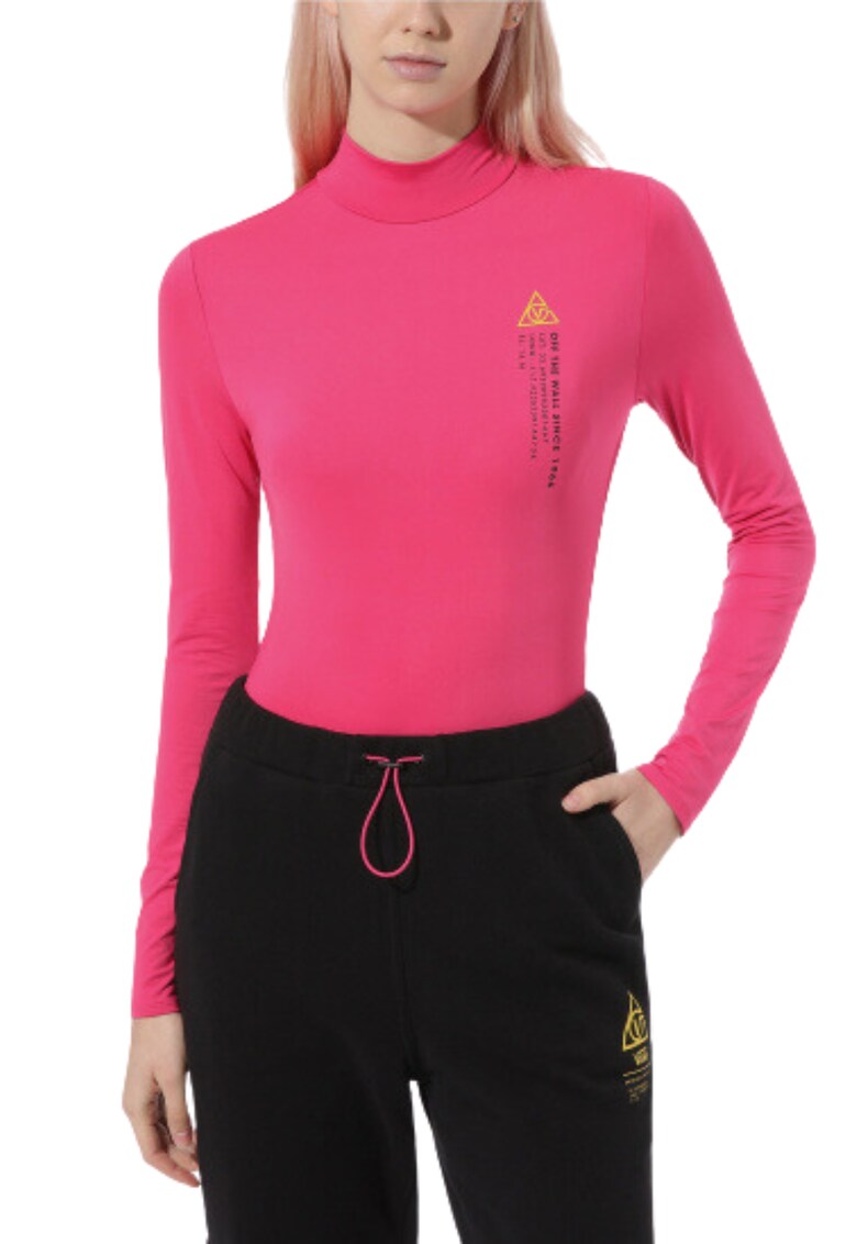 Body cu maneca lunga si guler scurt -