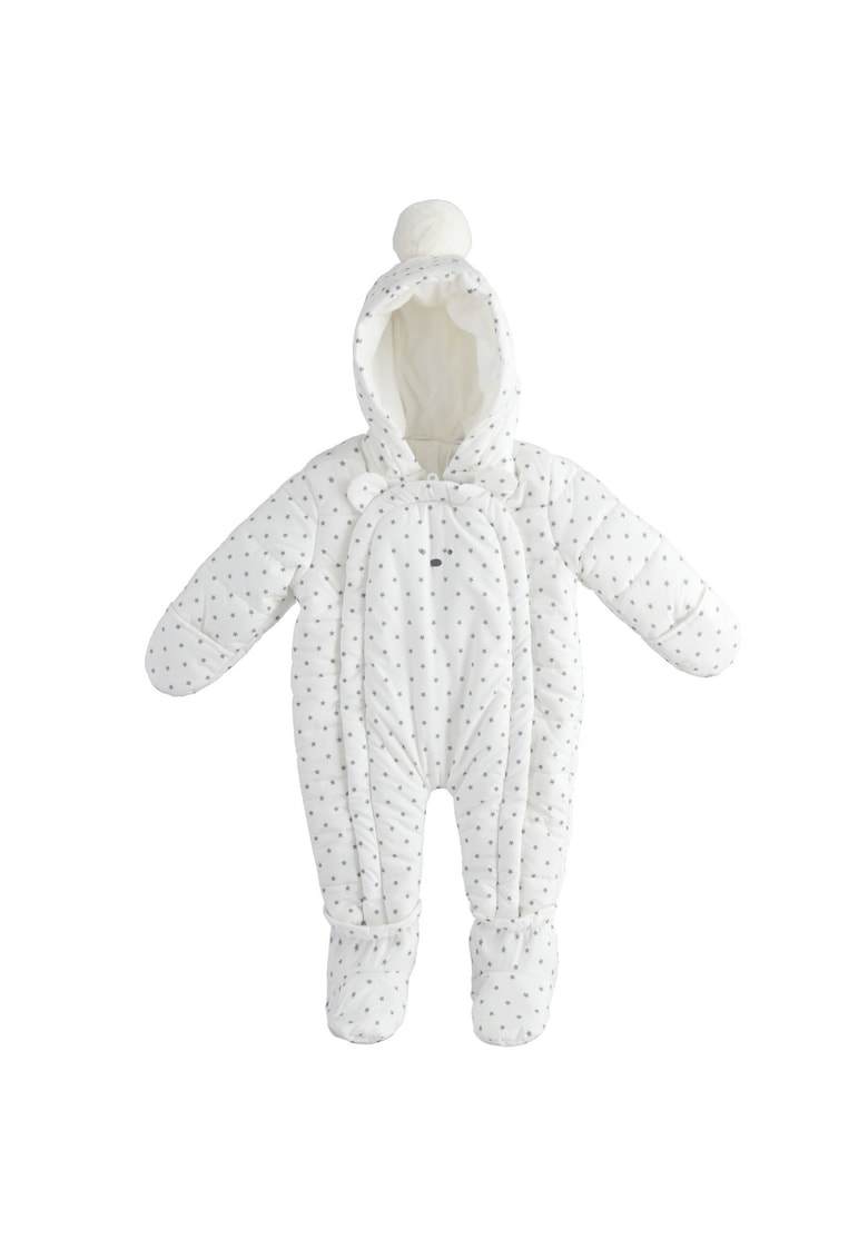 Combinezon unisex nou-nascut - 4.3297 - Alb/Gri