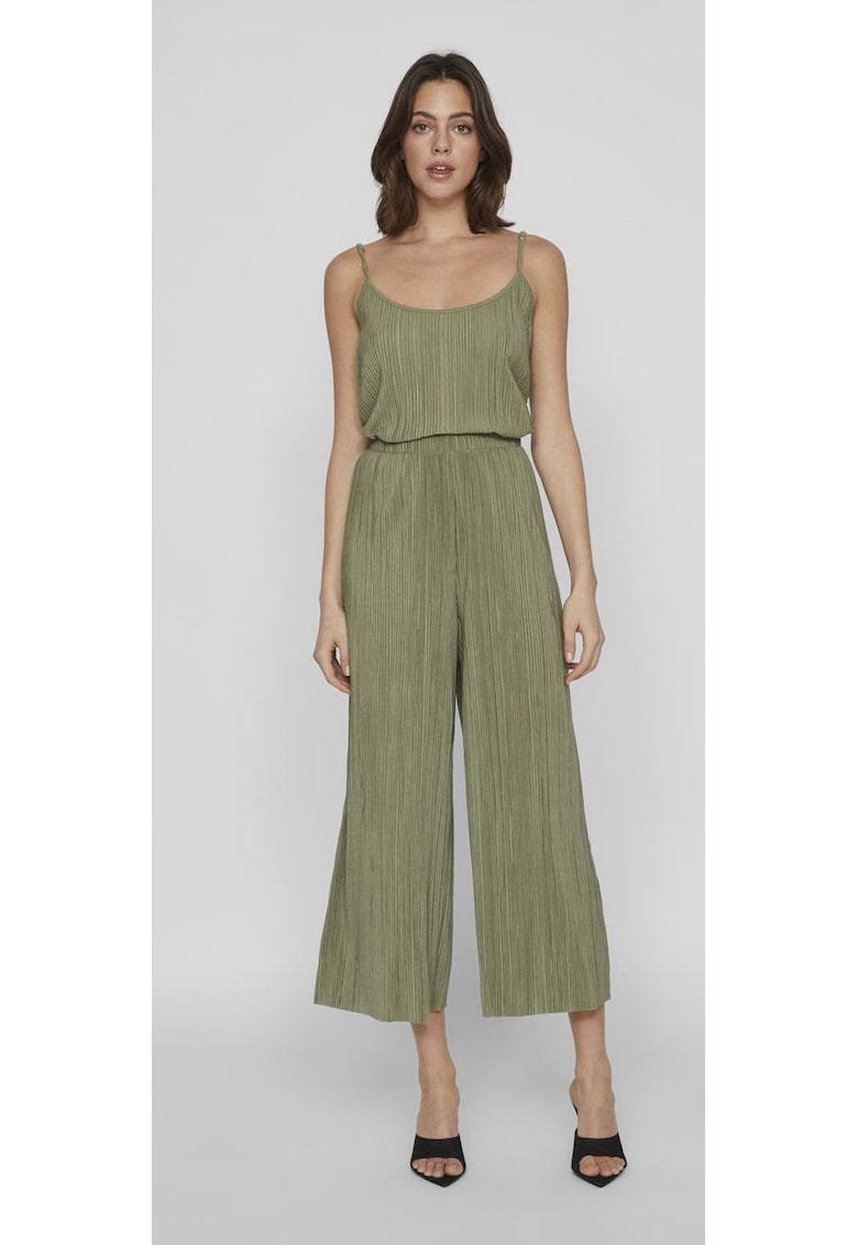 Pantaloni din stofa culotte cu talie elastica