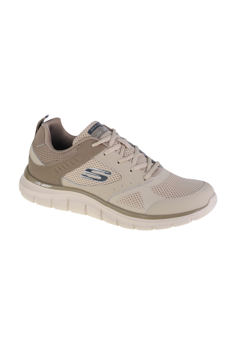 Pantofi sport cu detalii din plasa si logo - Bej