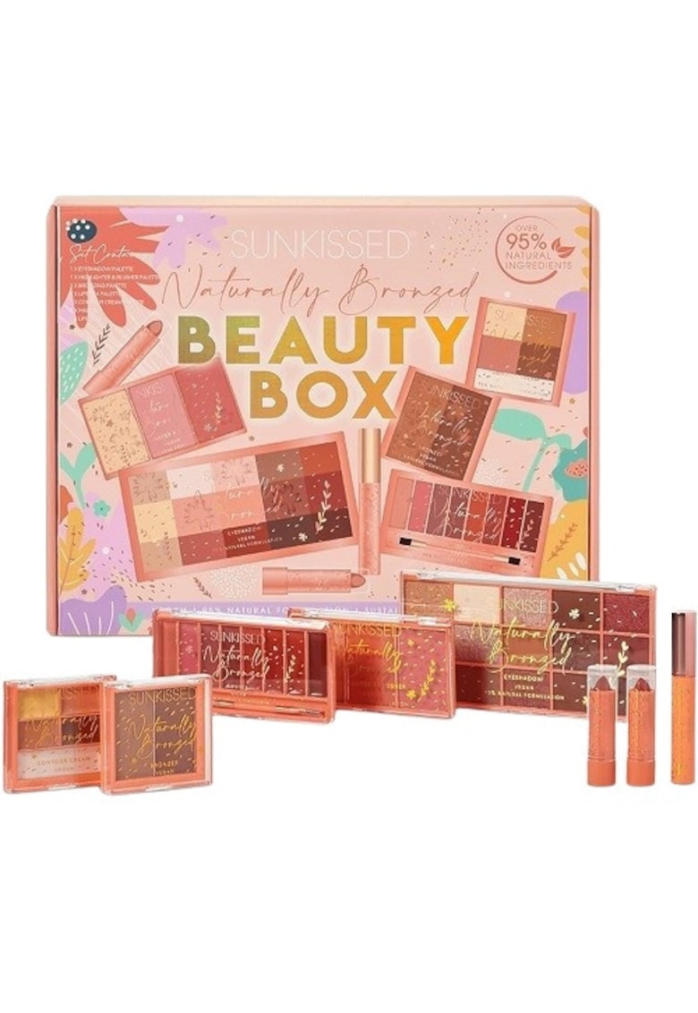 Set Machiaj - Naturally Bronzed - Beauty Box - 8 Produse pentru Ten - Ochi si Buze