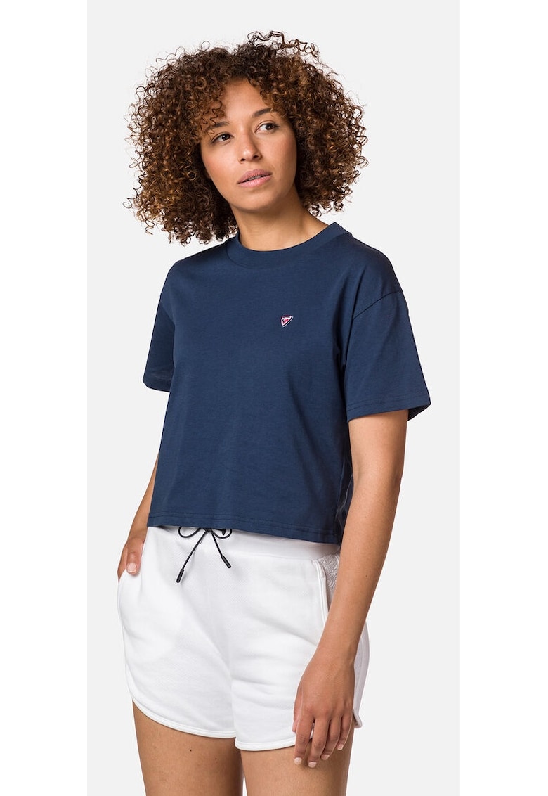 Tricou dama Rossi tee cropp - albastru inchis - Albastru inchis
