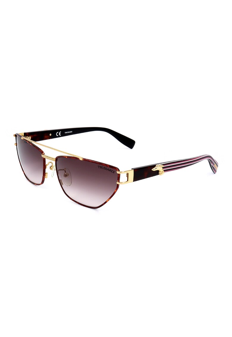 Trussardi Слънчеви очила Aviator с градиента за Жени Trussardi Слънчеви очила Aviator с градиента за Жени
