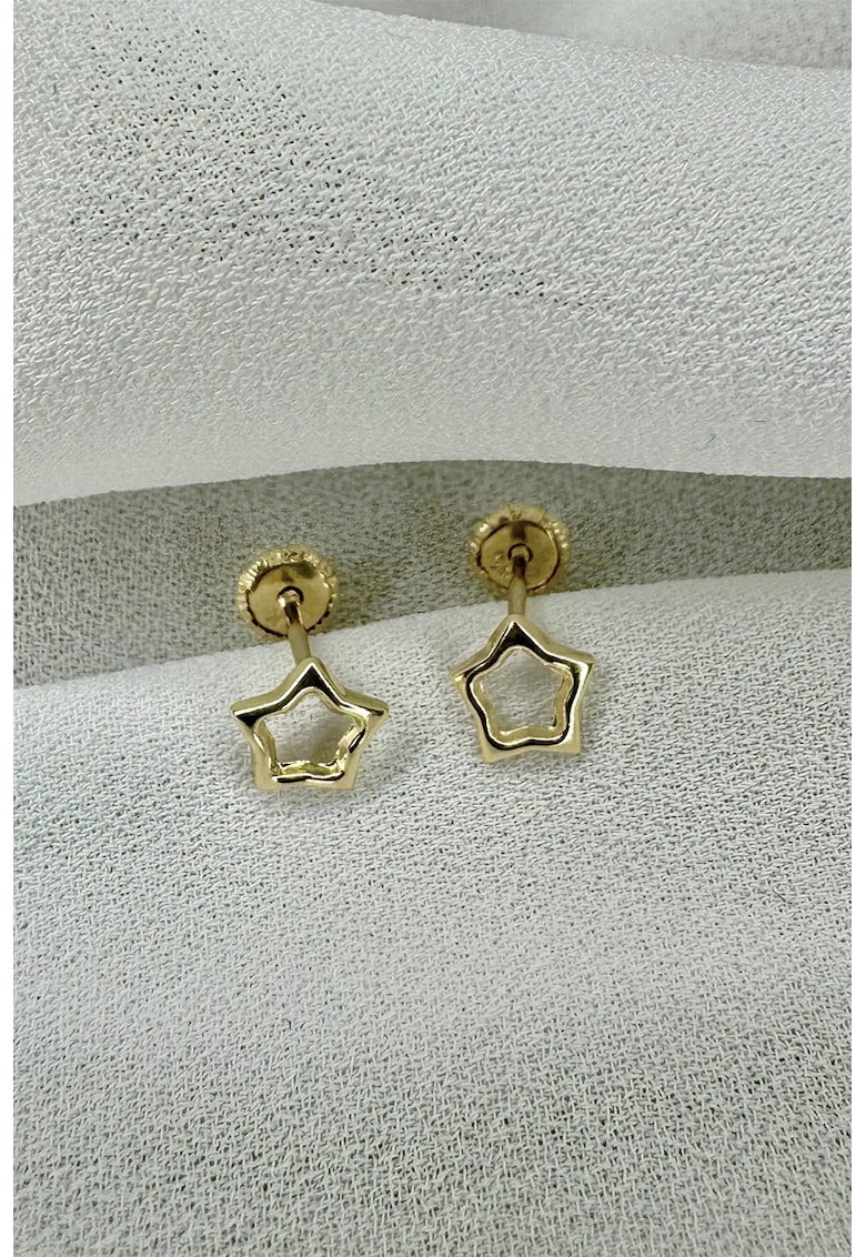 Cercei din aur de 14K in forma de stea