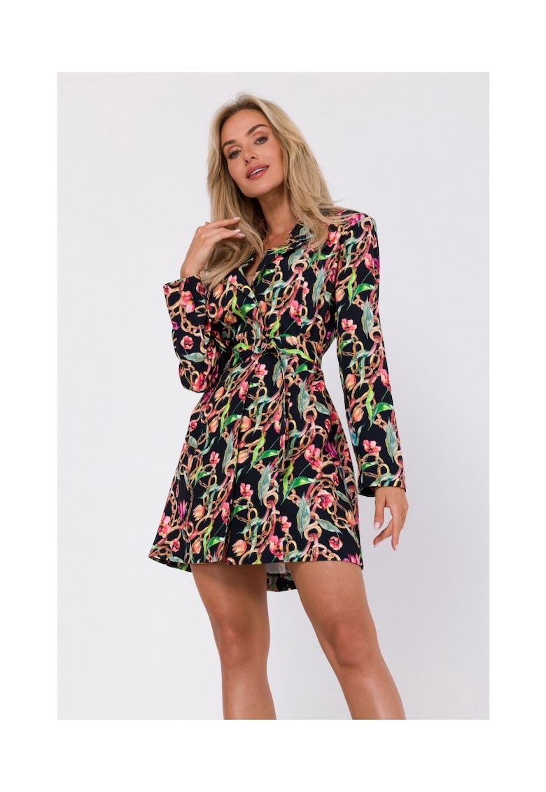 Rochie tip sacou imprimata - - Multicolor