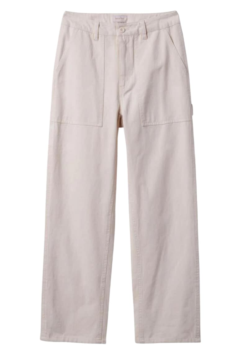 Pantaloni dama - Bumbac - 49854 - Ecru