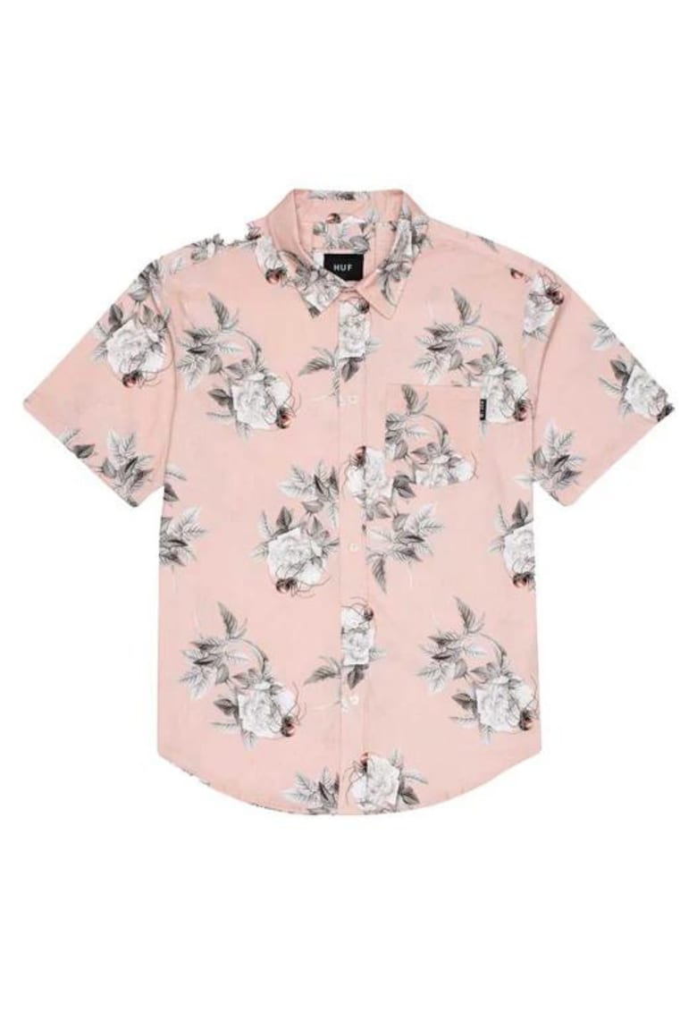 Camasa cu imprimeu floral si buzunar Camasa cu imprimeu floral si buzunar