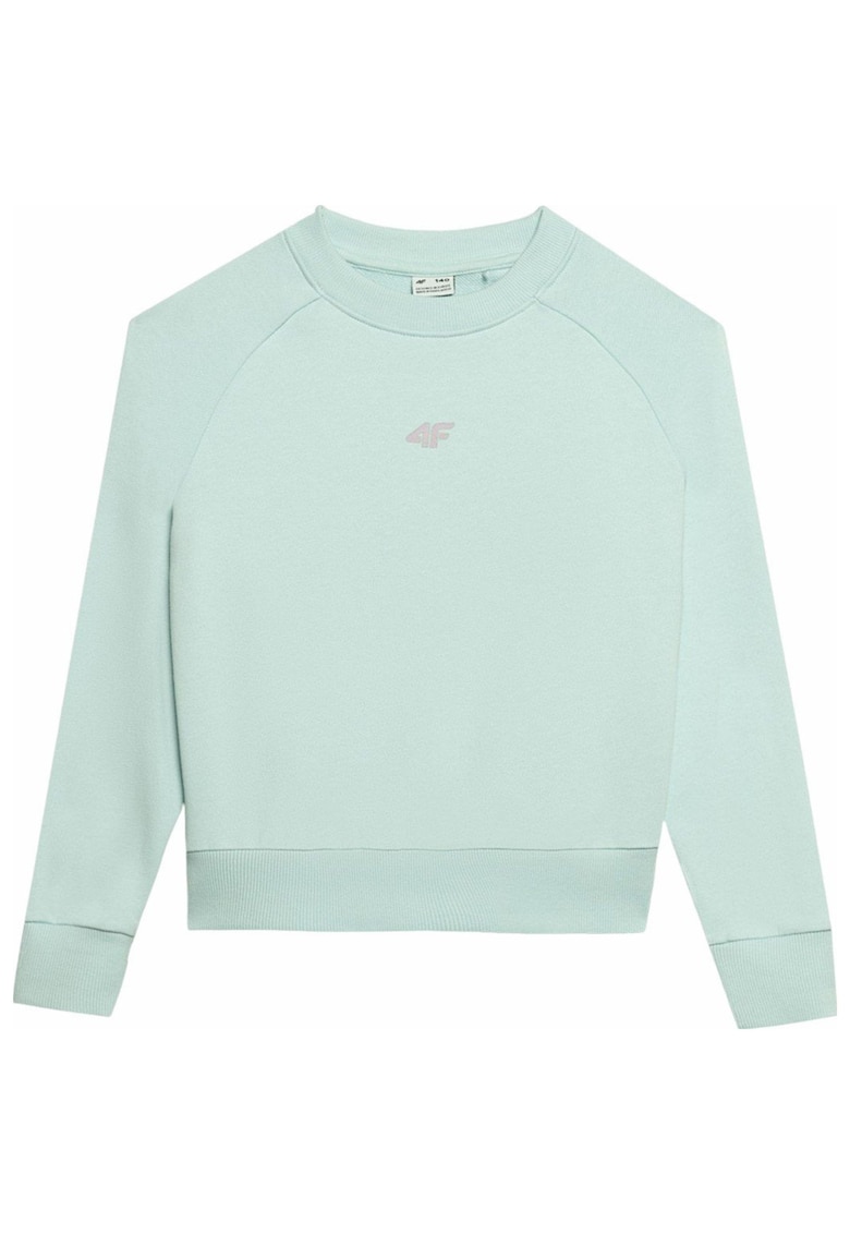 Hanorac copii - F0920 - maneca lunga - fara gluga - menta - bumbac - Verde menta