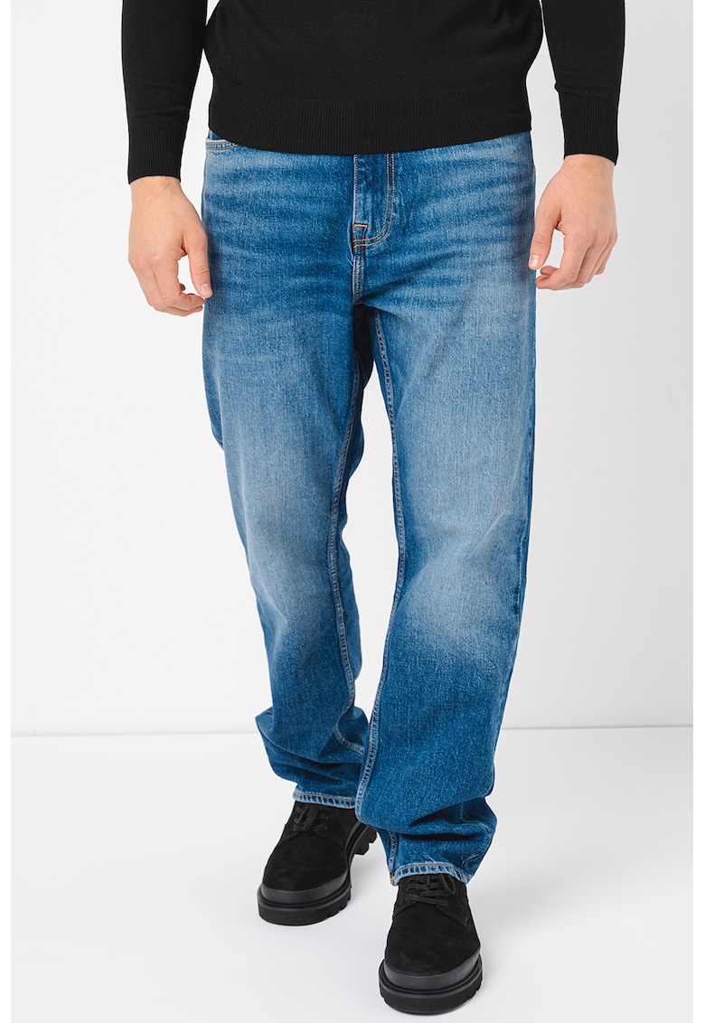 Blugi relaxed fit Mike - Albastru inchis
