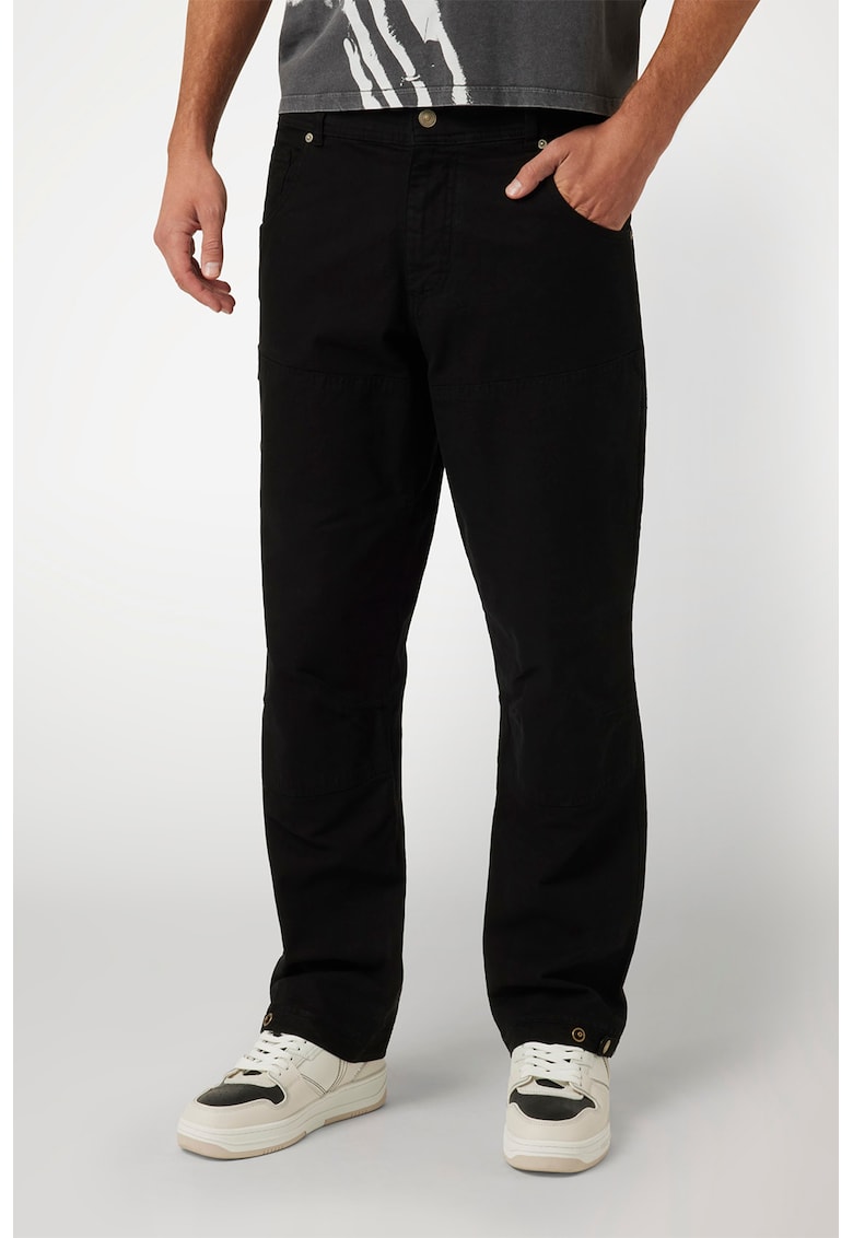 Pantaloni din amestec de bumbac cu buzunare laterale