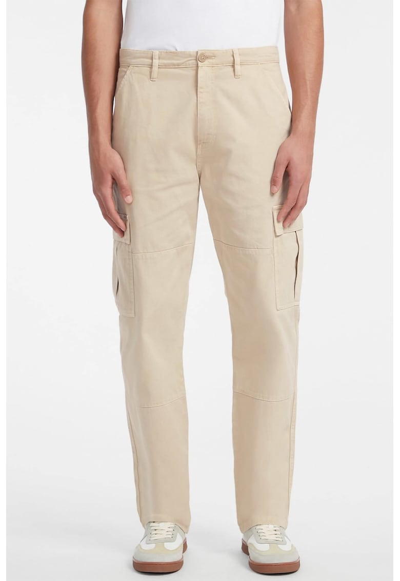 Blugi cargo cu talie medie Blugi cargo cu talie medie