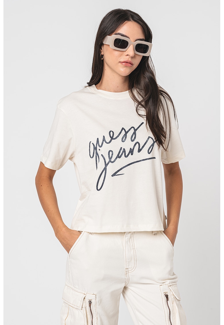 GUESS - Tricou lejer cu imprimeu logo