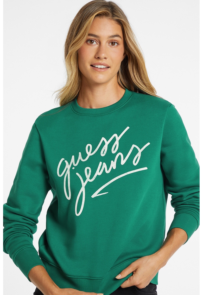 GUESS - Bluza de trening cu imprimeu logo