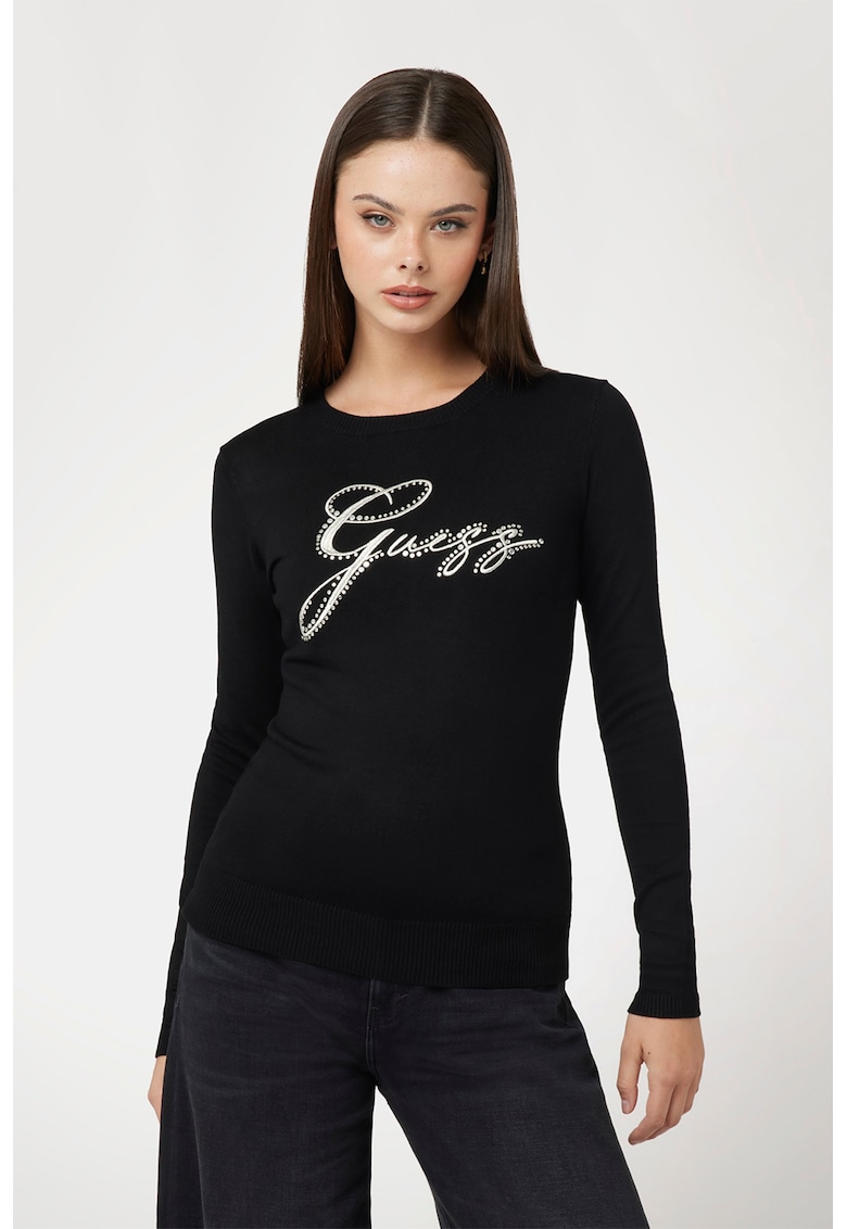 Pulover cu logo brodat