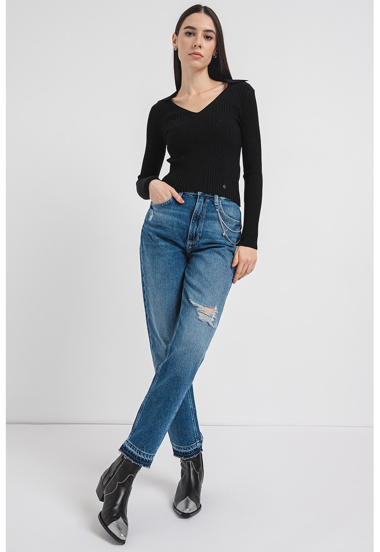 Pulover polo cu striatii