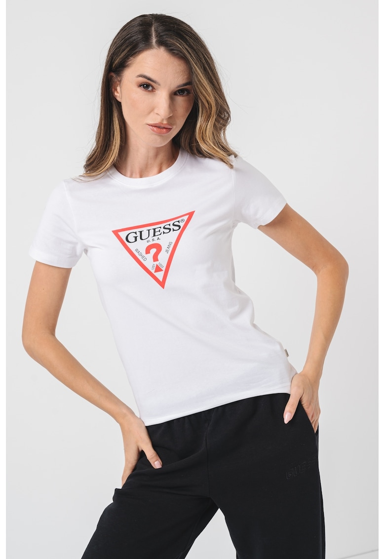 Tricou slim fit cu imprimeu logo Iconic