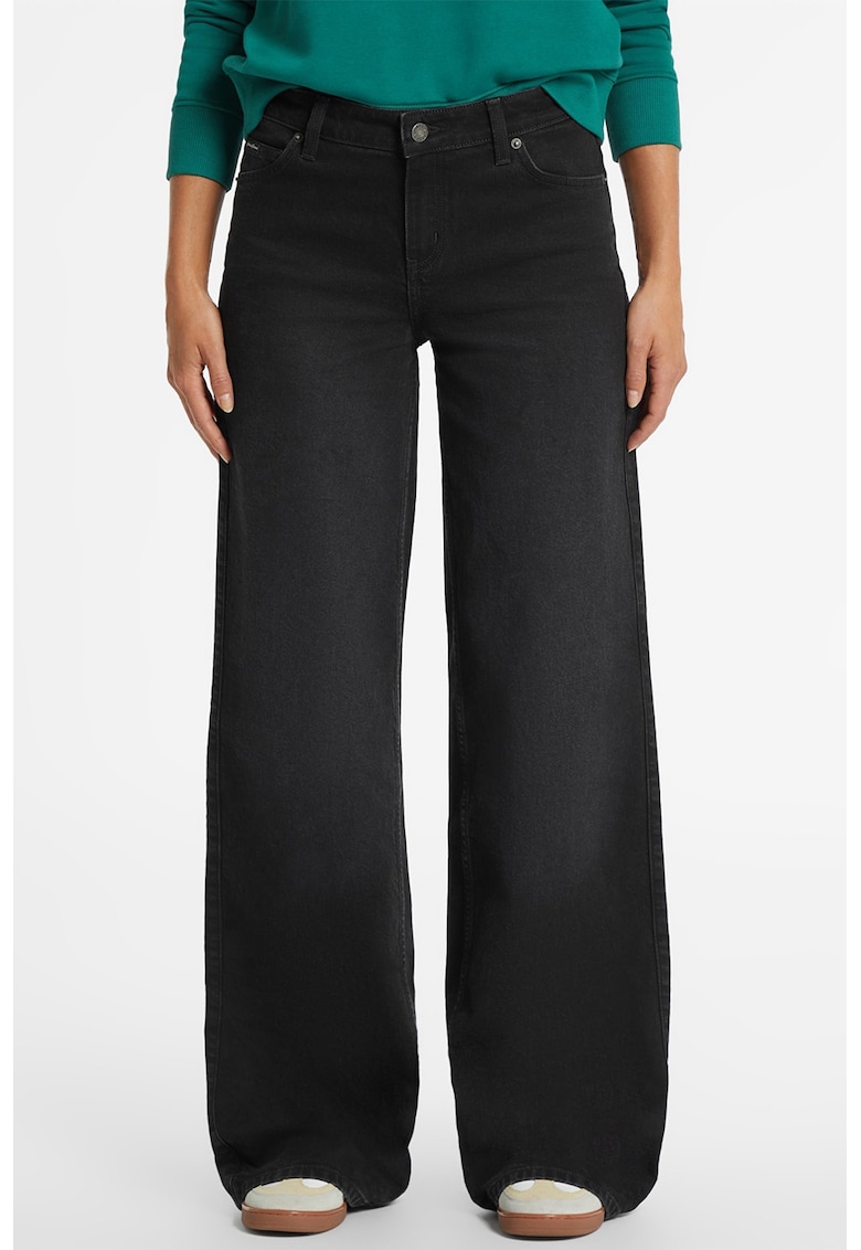 GUESS - Blugi cu croiala ampla si talie inalta - Gri antracit