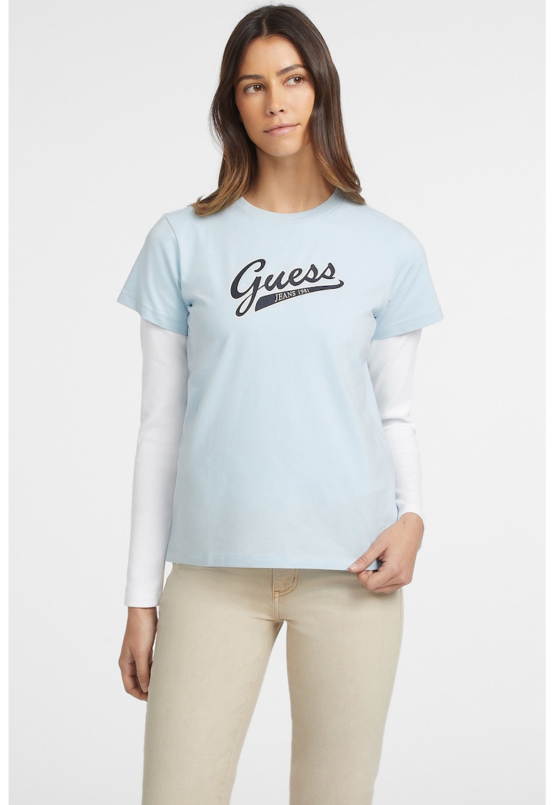 Tricou din amestec de bumbac cu logo