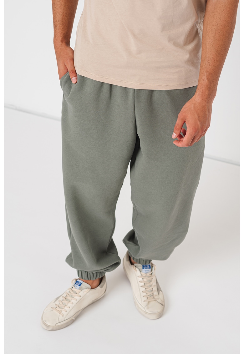 Pantaloni de trening din amestec de bumbac cu snur