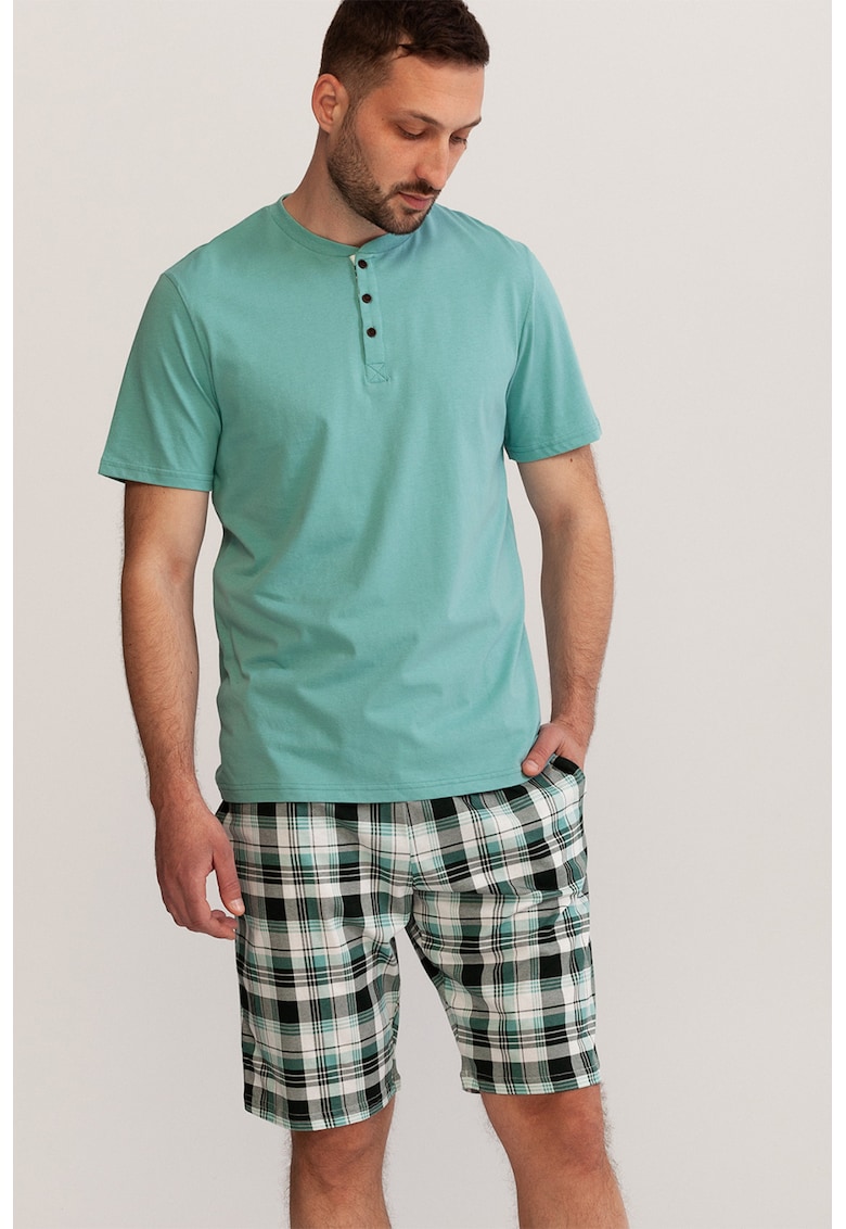 Pijama din bumbac cu pantaloni scurti Luigi