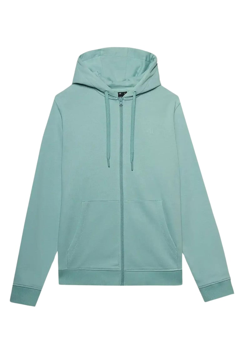 Hanorac M0951-47S - bumbac cu gluga - fermoar - menta - Verde menta